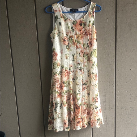 Floral Print Sleeveless Midi Dress - Picture 1 of 7